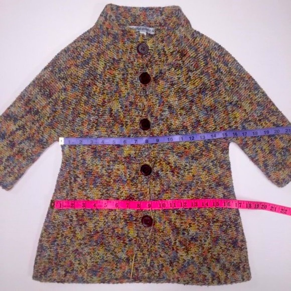 David Brooks Multicolored 3/4 Sleeve Cardigan - Picture 7 of 12